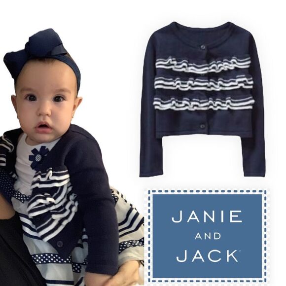 JANIE AND JACK | Navy | Baby Girl Cardigans - Picture 1 of 6
